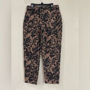 Peruvian Connection Black and Tan Patterned Pant